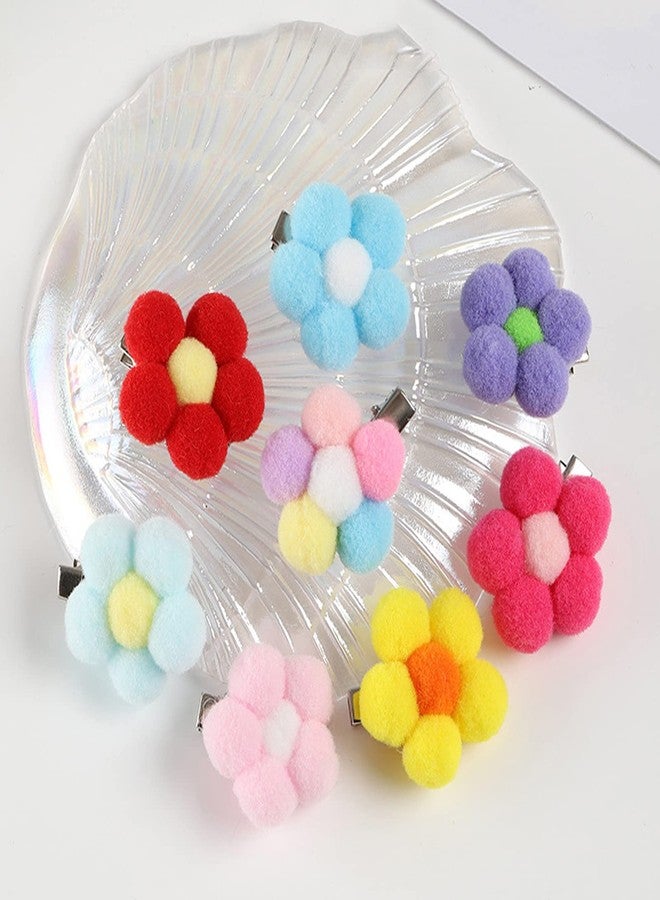 ZARSIO Small Dog Hair Clips Cute Dog Hair Bows Fur Ball Flower Girls Puppies Hair Barrettes Alligator Hair Clips Cat Puppy Party Birthday Grooming Hair Accessories - Image 2